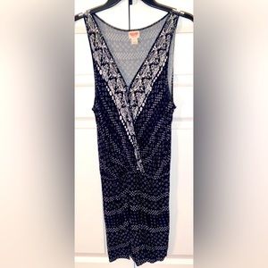 Black and White Patterned, Summer-Fun Romper with Pockets!